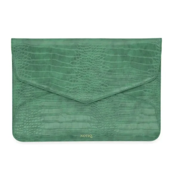 NOTIQ Leather Laptop Case Tech Clutch With Dust Bag - Picture 3 of 11